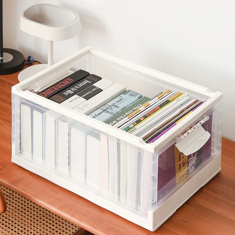 

Foldable Book Storage Box Household Accessories Large Capacity Doll Toys Sundries Organizer Bookshelf Bookcase Cabinet Organize