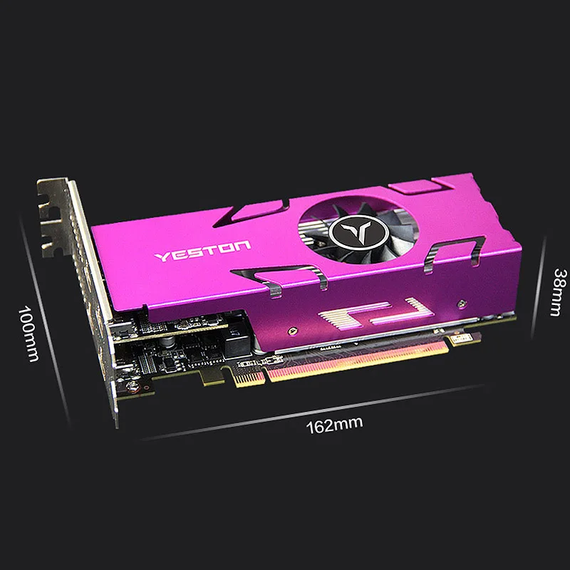 Yeston RX550 4G 4HDMI 1071/6000 МГц 4G/128 бит/GDDR5 VGA + HDMI DVI-D PCI-Express 3.0X8 игры четырех-Экран