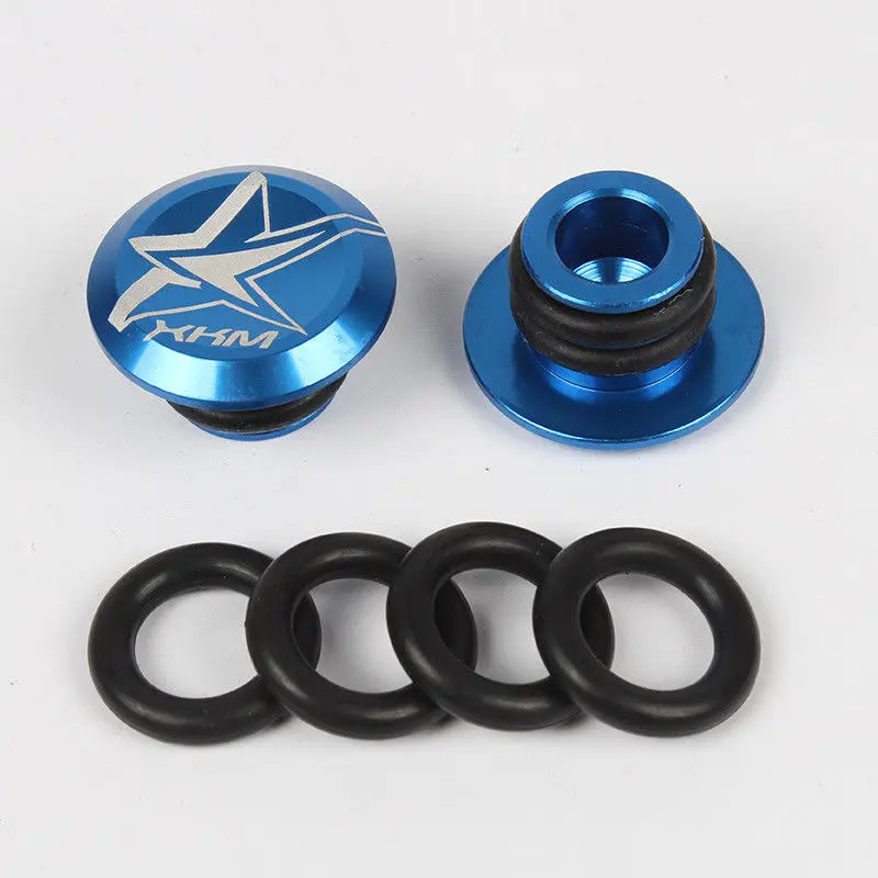 Blue-1pair XKM MTB, руль для шоссейного велосипеда, заглушки, алюминиевый сплав, аксессуары для горного велосипеда, колпачки и резиновые кольца для велосипеда - Цвет: Blue-1pair