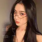 Очки Tiktok Netflix с нижней половинной оправой женские декоративные очки с золотой проволокой и металлической оправой для очков с цепочкой