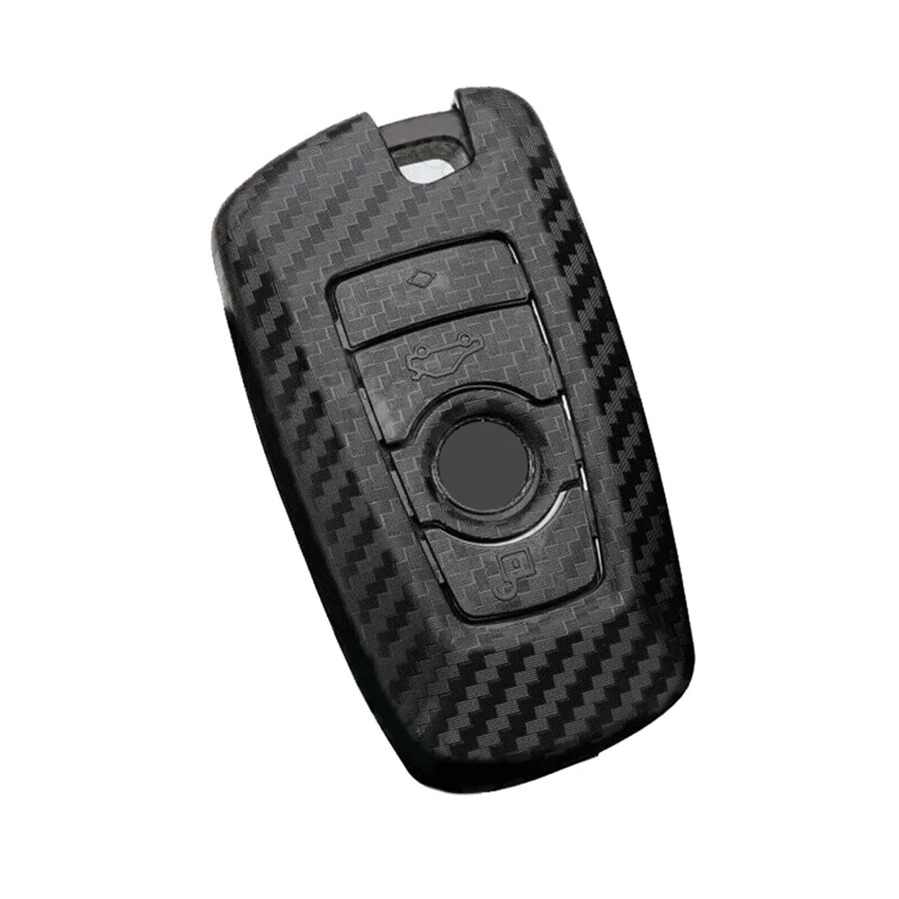 

ABS Car Case Carbon Fiber Style Fob For BMW 1 3 4 5 6 Series Holder Plastic Remote