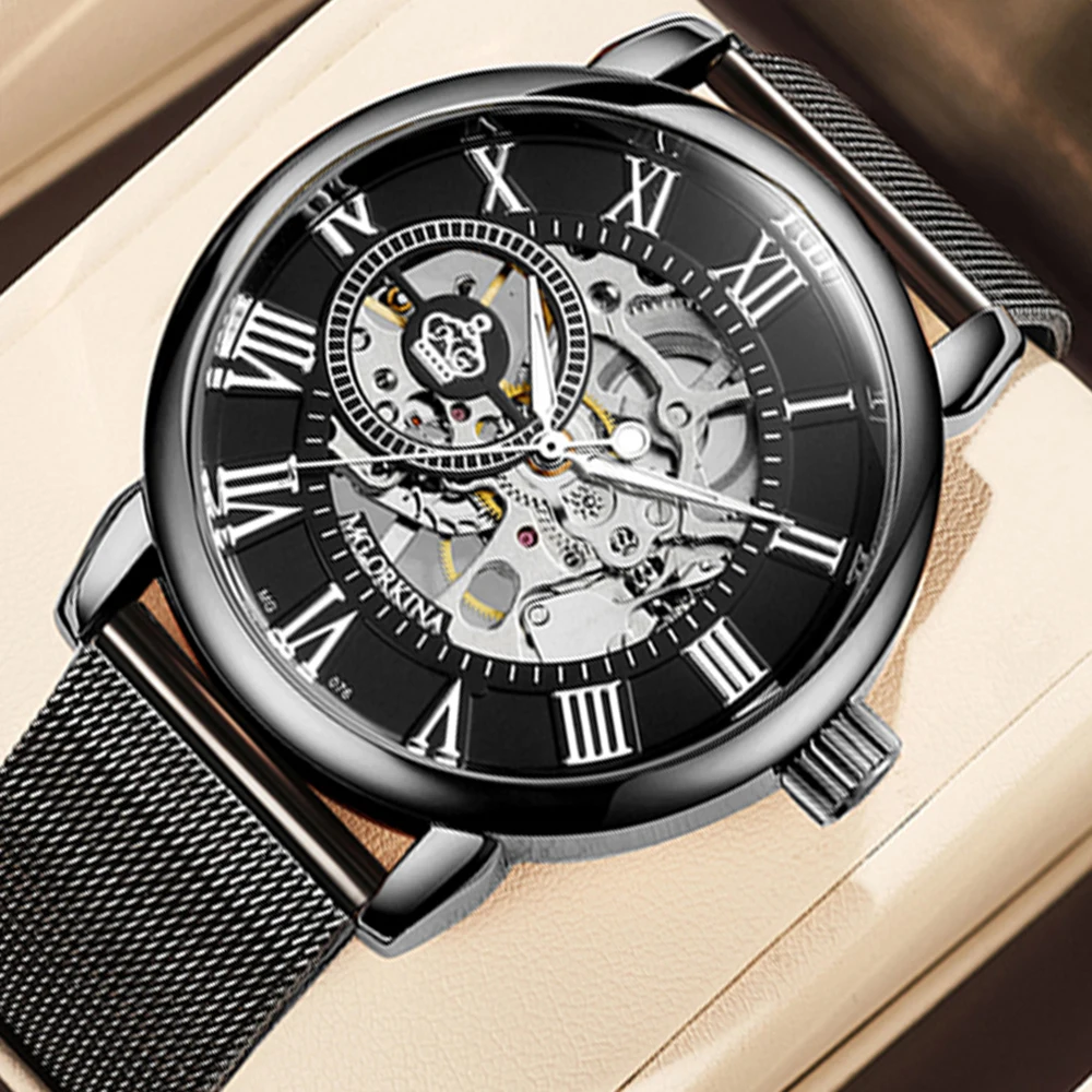 Часы ORKINA мужские механические из нержавеющей стали|Мужские часы| |