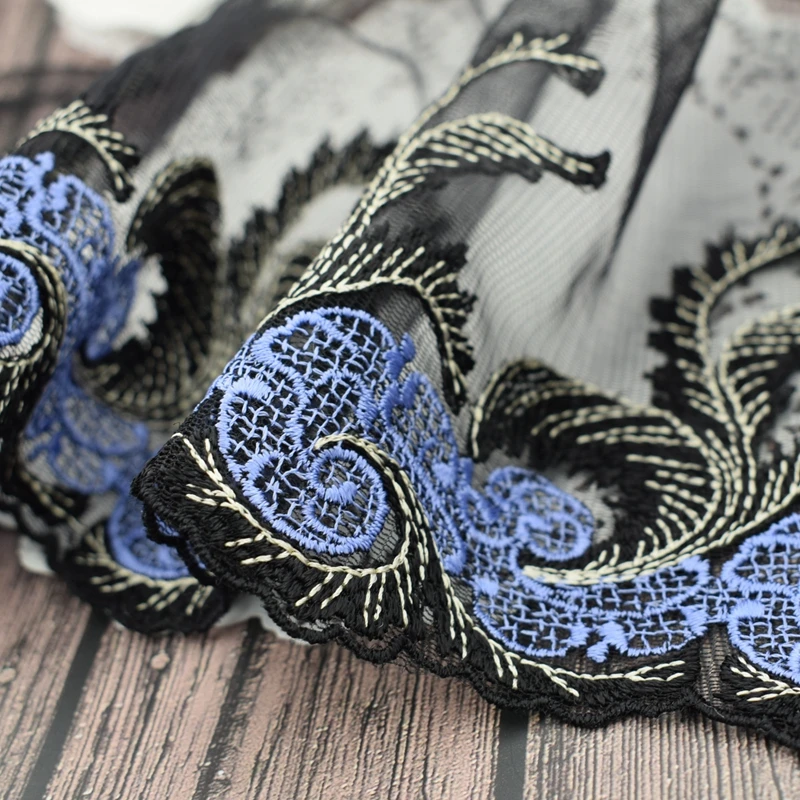 Сетчатая вышивка #2044 кружевная отделка 18 см (7 дюймов) ширина 1 ярд шнур из ткани