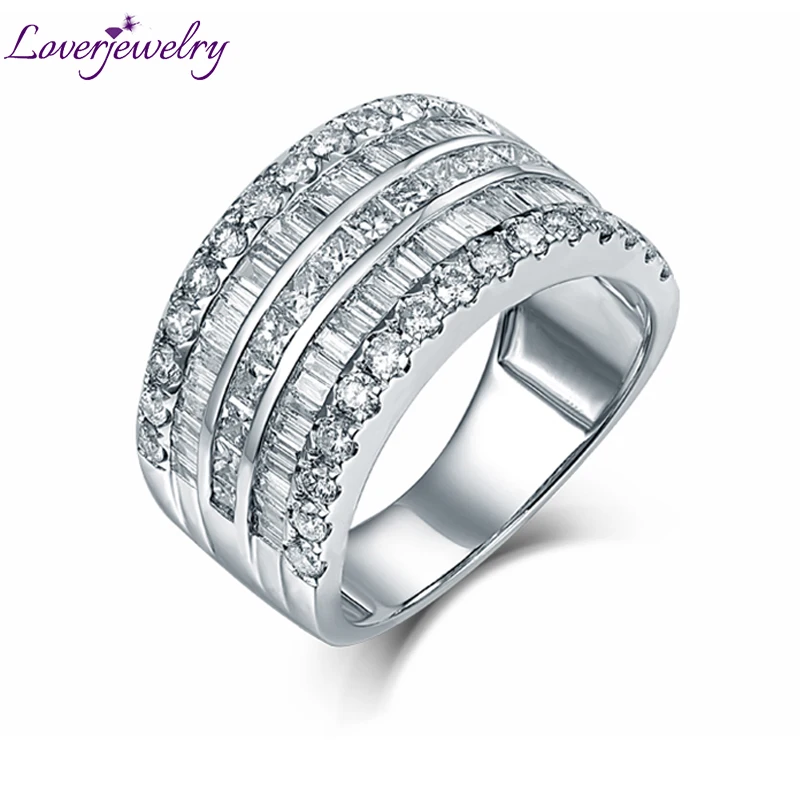 Женское кольцо из белого золота 18 карат с бриллиантами|ring for|rings for couplesring band |
