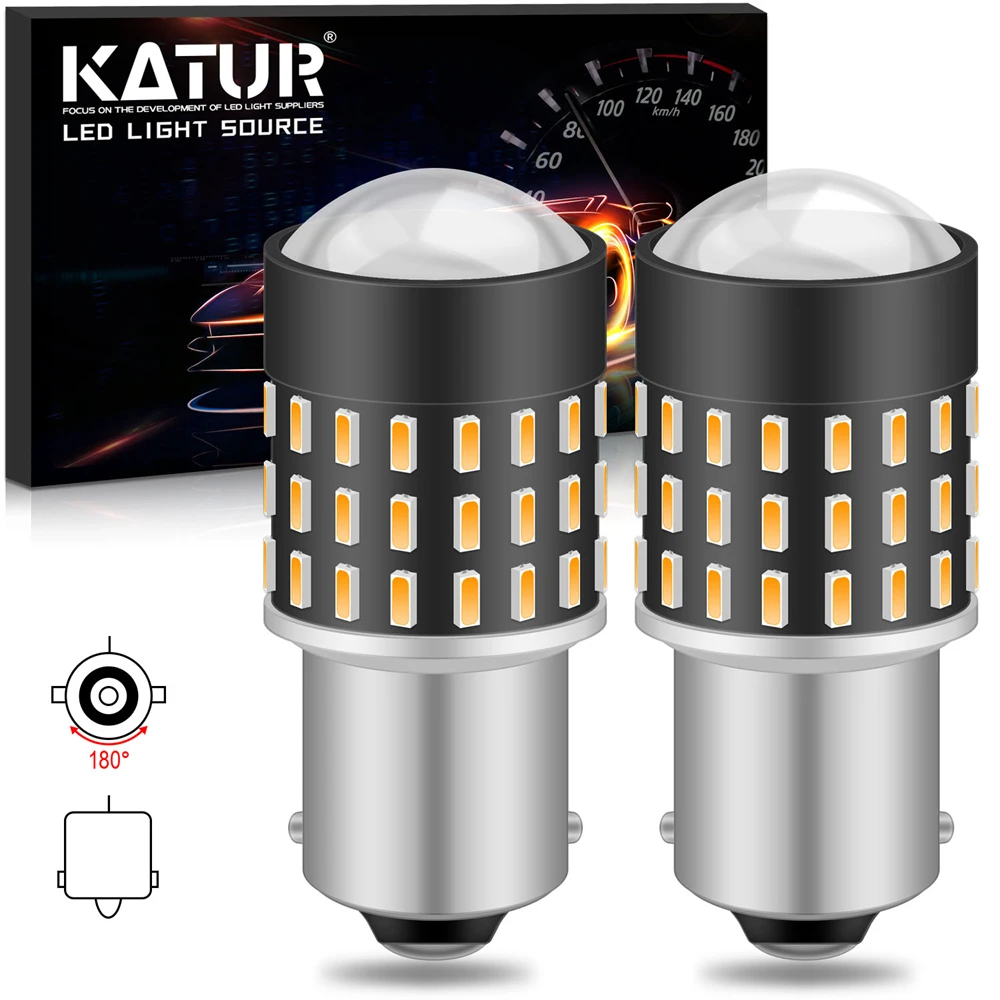 Katur 2 шт. P21W светодиодные лампы для указателя поворота светильник s DRL 1156 ba15s Белый