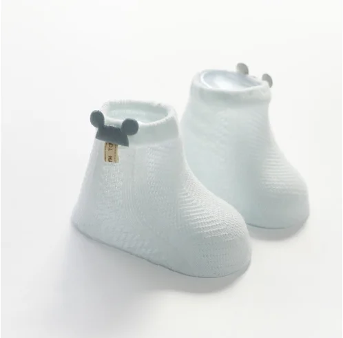 

BOYUTE one Pair 0-2Y Infant Baby Blue Socks for Girls Cotton Mesh Cute Newborn Boys Toddler Socks