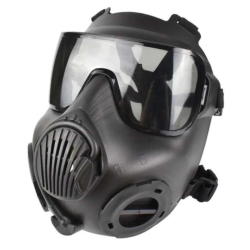 Gas mask With Exhaust Fan Filters Tactical Military Protective Mask For Airsoft Shooting Hunting Cosplay Anti-Dust Windproof