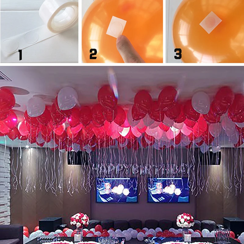 200 шт шаров клей воздушные шары держатель фиксированного клипса для водорода