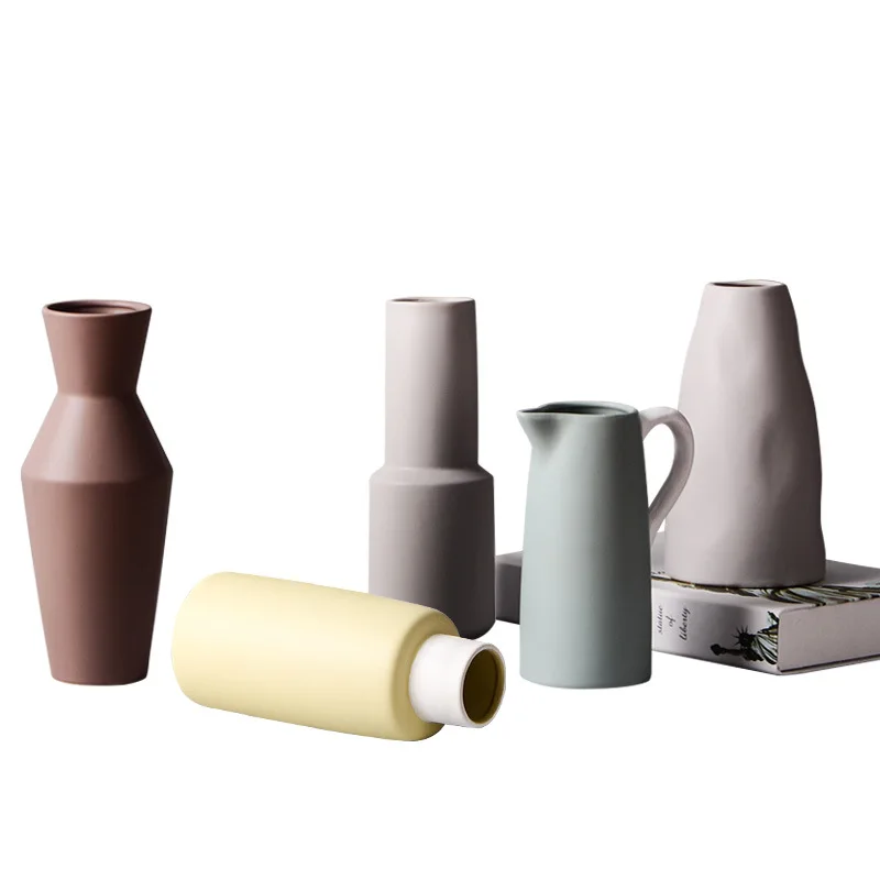 Керамическая ваза для гостиной с гидропонной цветочной композицией настольные