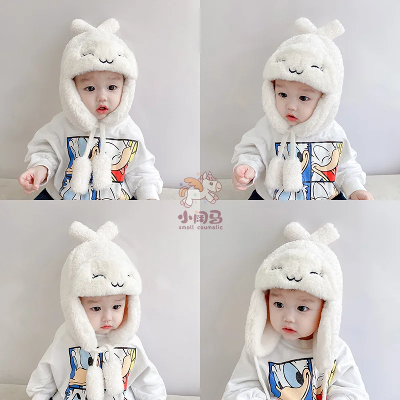 

Детская шапка комбинезон на осень и зиму детская Милая супер милая плюшевая защита ушей для детей мальчиков зима