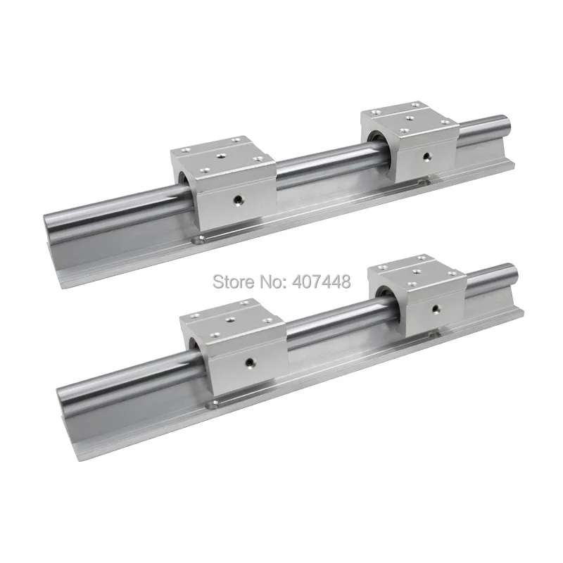 RU EU Ground linear guide rail 2pcs SBR16 + 4pcs SBR16UU bearing blocks for CNC engraving machine parts | Обустройство дома