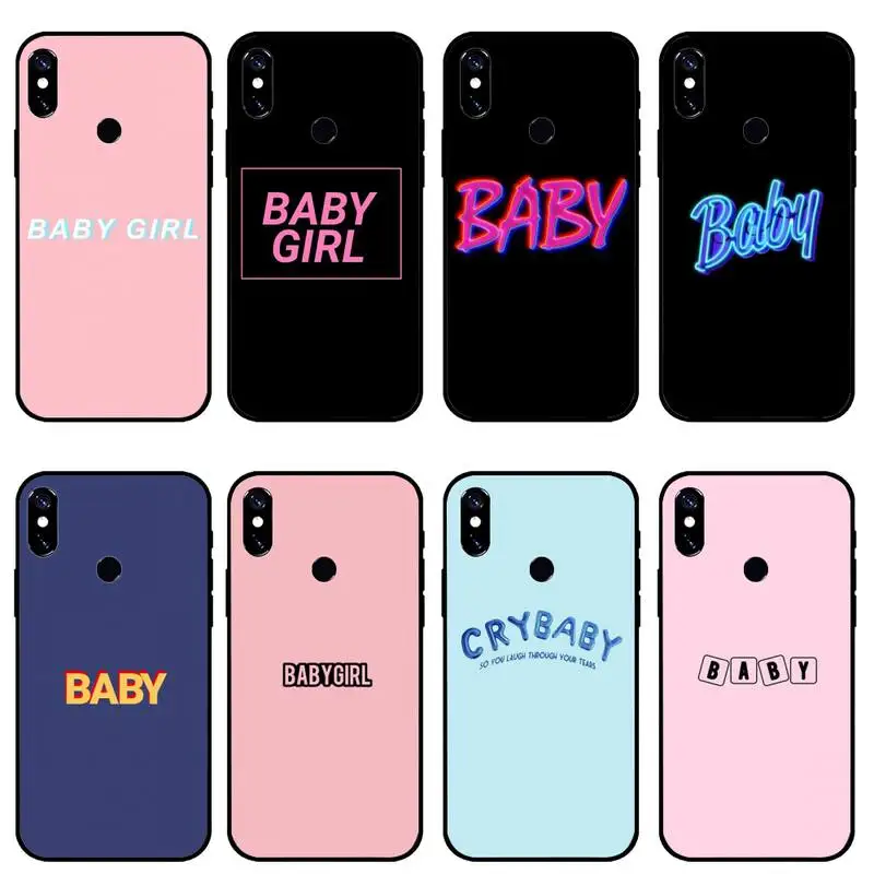 

Baby girl minimalist design crybaby Phone Case For Xiaomi Redmi 7 8 9t a3Pro 9se k20 mi8 max3 lite 9 note 9s 10 pro cover