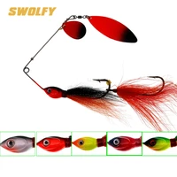 swolfy fishing spinnerbait lures 39g double willow blade spinner baits for bass pike tiger muskie metal jig lure