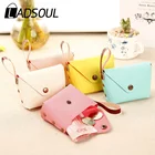 Корейский милый маленький кошелек LADSOUL для монет карамельных цветов, дамские мини-сумки, чехол для ключей, креативный клатч макарон, женский кошелек