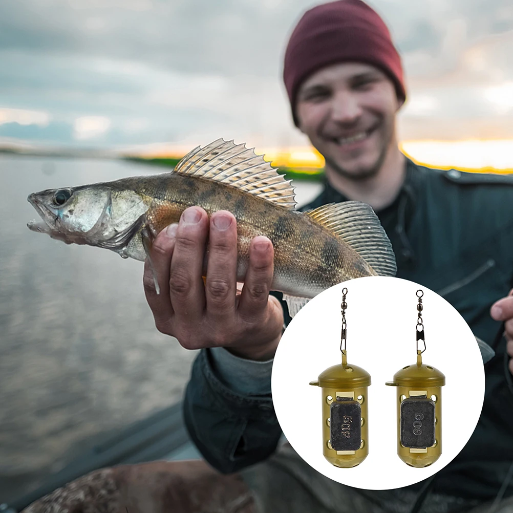 

2pcs Durable Safe Useful Bait Trap Cages Fishing Accessories Bait Cages Fishing Feeder