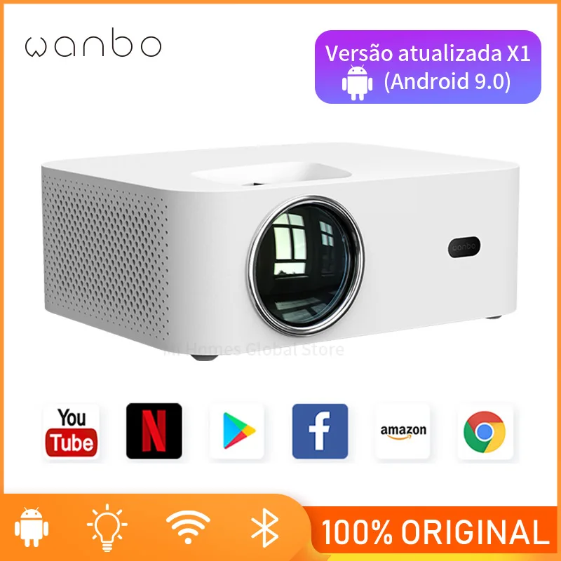 Проектор глобальная версия Wanbo X1 Android 1080 поддержка 1280 P портативный светодиодный