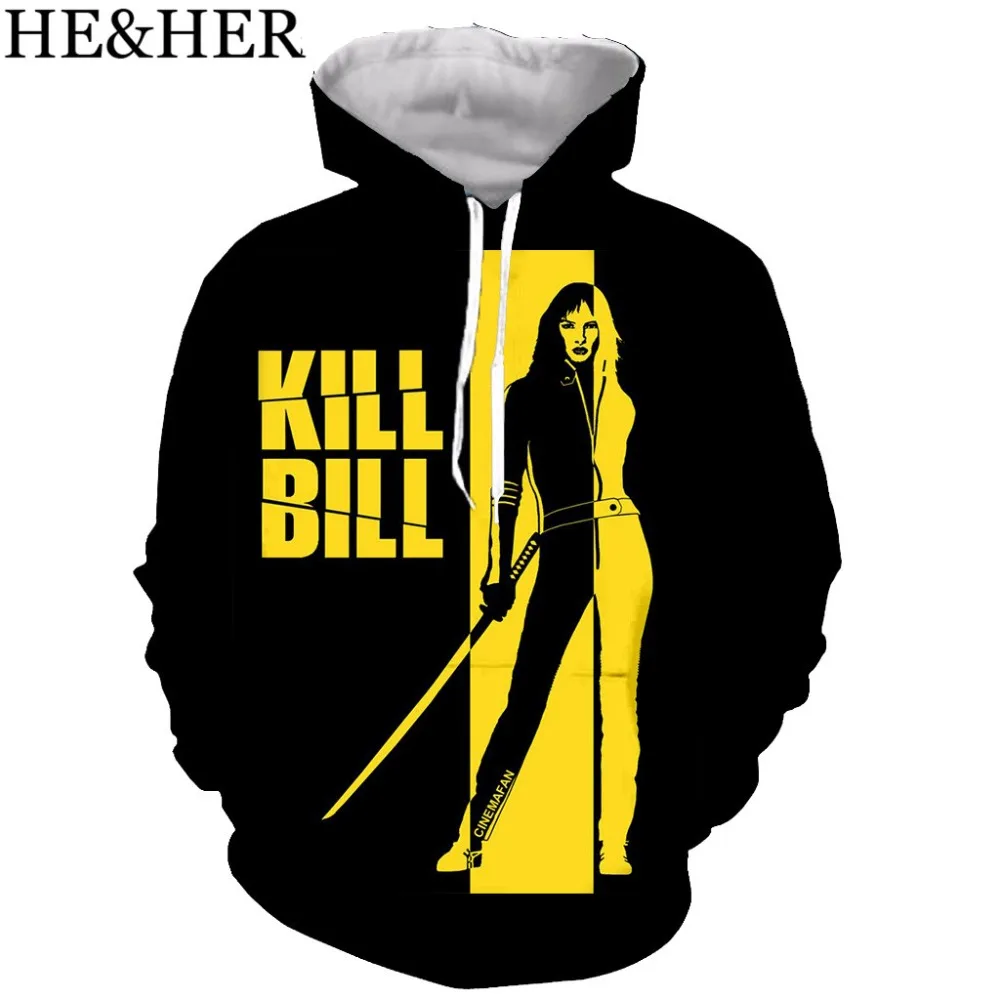 

Мужская толстовка с капюшоном и 3D-принтом Kill Bill John Travolta