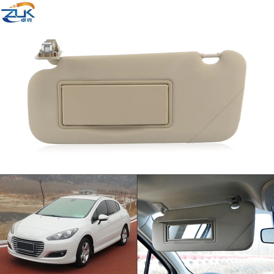 ZUK авто солнцезащитный козырек в сборе для Peuget 408 2010 2013 308 2012 2015 с зеркалом без