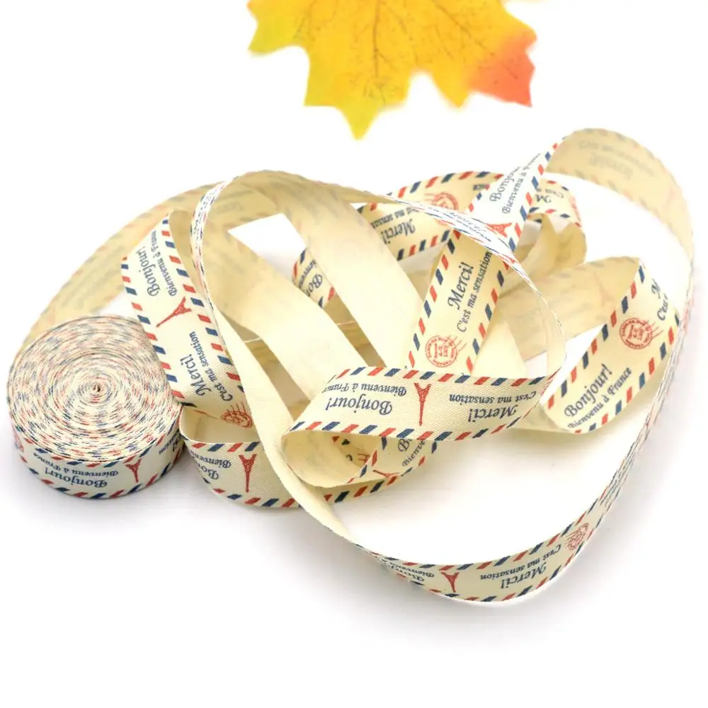 5 м бежевые хлопковые Ленточные этикетки подарочная упаковка для рукоделия