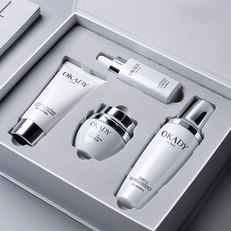 

Four-piece Face Care Set Whitening Moisturizing Nourish Anti-Aging Tender Hydrolyzed Pearl Sodium Hyaluronate Unisex Skin Care