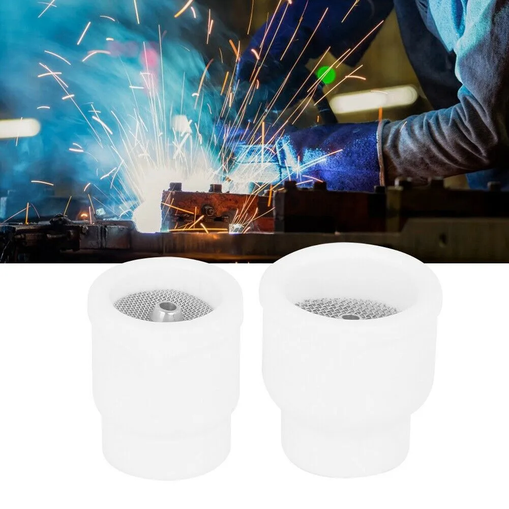 

2Pcs Ceramic Welding Cup 12# 14# Manual Tool Welding Equipment For WP‑17/18/26/9/20 Agon Arc Welding Gun Welding Torches