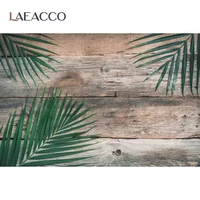 laeacco old wooden board planks tropical tree leaves baby doll pet photo background photography backdrop photocall photo studio