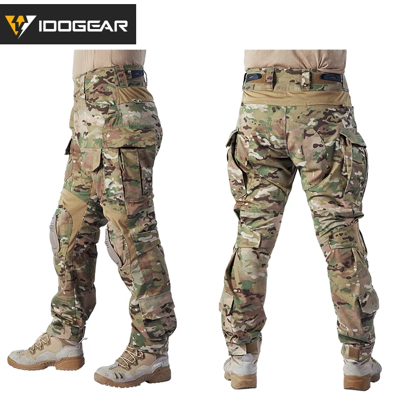 IDOGEAR тактическая Униформа BDU G3 боевая рубашка и штаны наколенники обновленная