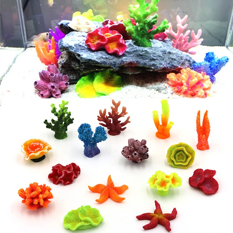 

Resin Fish Tank Landscape Aquarium Decoration Artificial Coral Starfish Cute Simulated Underwater Creatures Fish Tank Ornaments