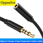 Аудиокабель-удлинитель со штекером 3,5 мм и гнездом Aux для наушников Xiaomi Huawei P20 Lite MP3, автомобильные наушники, шнур для динамика