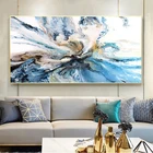 Большой абстрактный постер с красочным океаном, холст, настенные картины для гостиной, современный, без рамки
