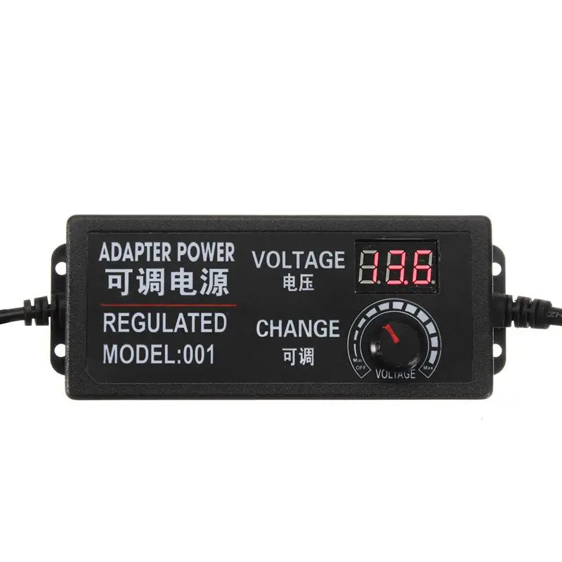 9-24V 3A 72W Speed Control Volt AC/DC Adjustable Power Adapter Supply Display Sn US Plug Chargers Accessories | Обустройство дома