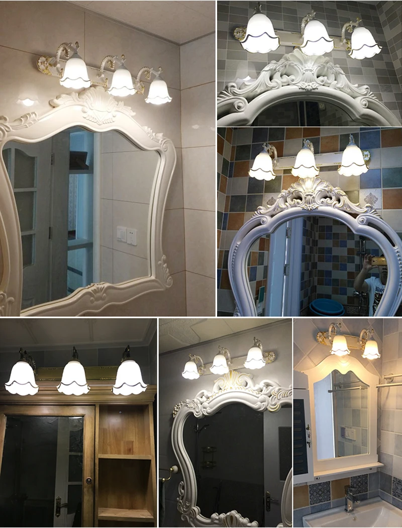 Зеркало спереди свет ванной светодиодный настенный светильник для комнаты