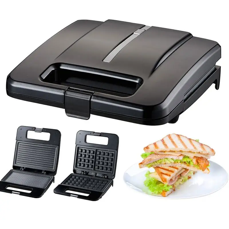 

220V 2 Slice Sandwich Maker Household food maker Electric Waffles Cake Oven EU