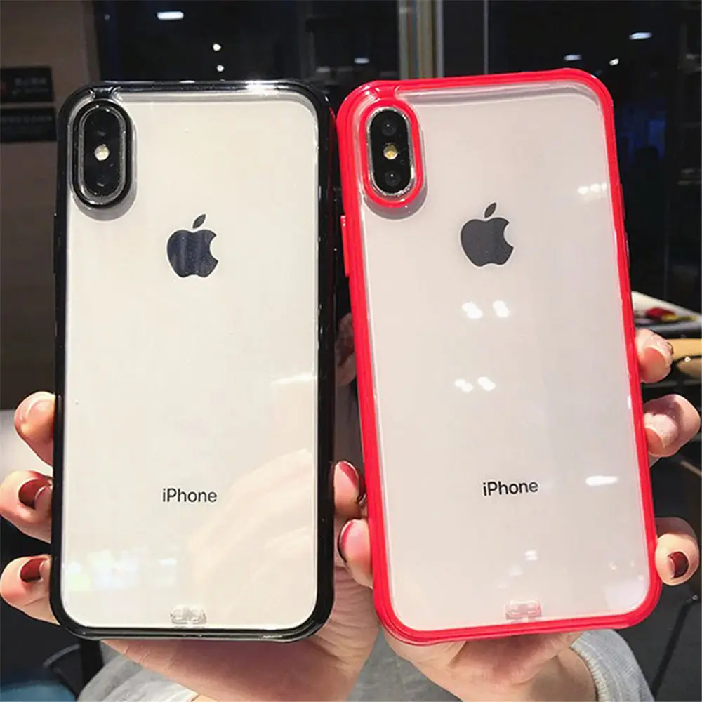 Lovebay противоударный бампер прозрачный силиконовый чехол для телефона iPhone 11 Pro X XR XS Max 7 8 6 6s Plus Прозрачная мягкая задняя крышка