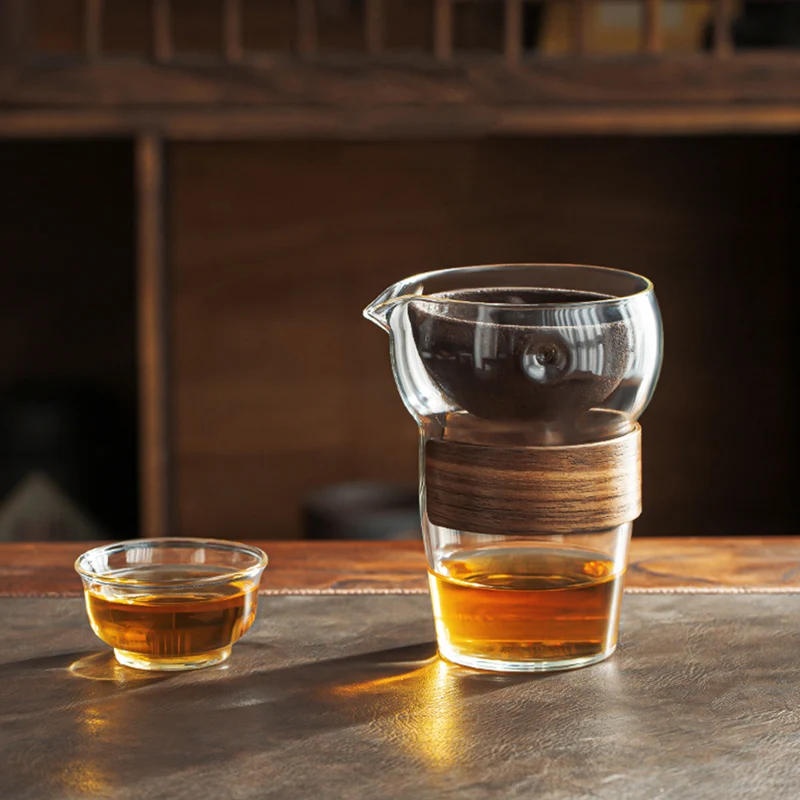 SENDIAN цельная стеклянная чашка с фильтром Термостойкое утолщенное стекло для