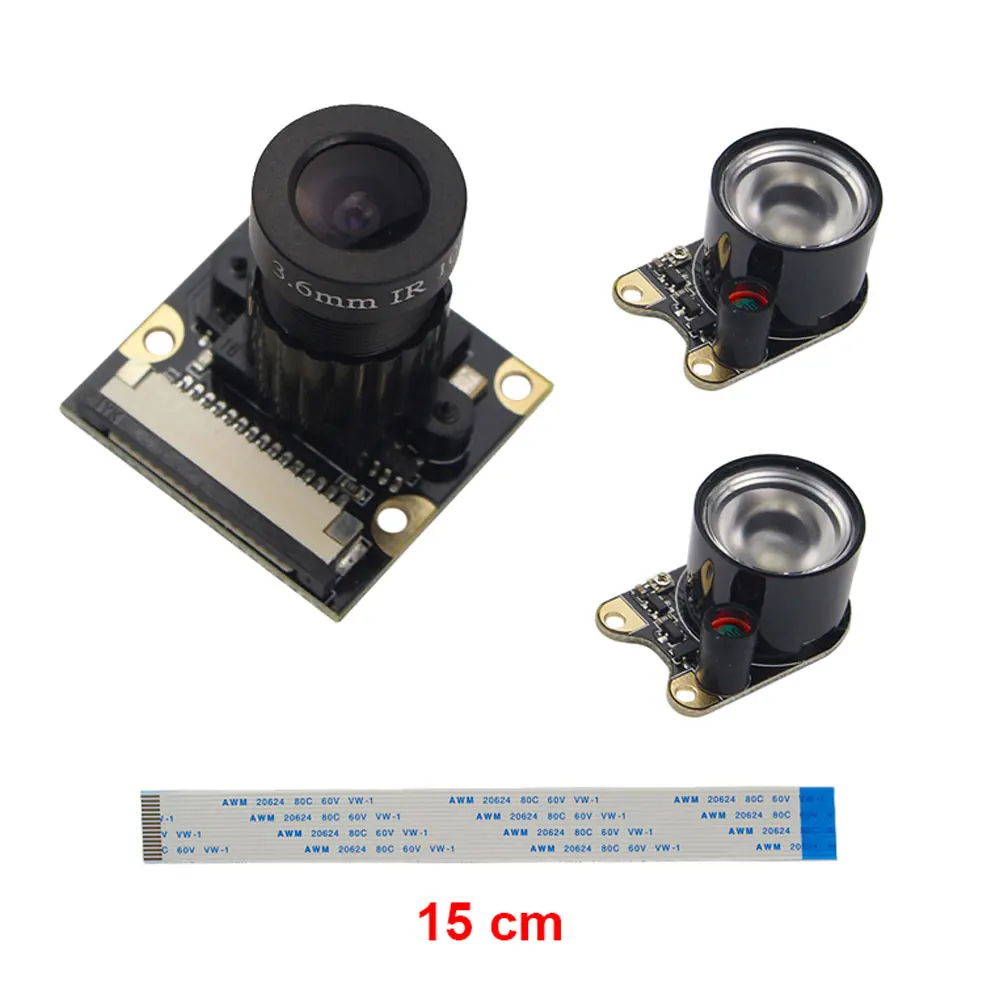5MP Raspberry Pi 4 Камера фокусного расстояния в Ночное видение + ИК Сенсор светильник