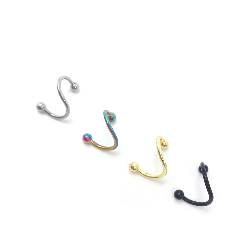 8 шт. классические Сережка для пирсинга носа бижутерия женщин пирсинг уникальный