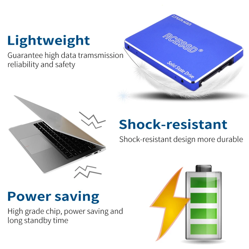 Синий SSD RCESSD 2 5 дюйма SATA3 Hdd 120 ГБ ssd 240 512 Внутренний твердотельный жесткий диск 1 ТБ