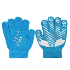 Iceman sky blue Детские Водонепроницаемые зимние теплые перчатки для катания на лыжах с защитой от холода, горячая фиксация, трикотажные перчатки для катания на коньках, спортивные перчатки для катания на лыжах - Цвет: Iceman sky blue