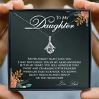 Ожерелья в форме сердца для дочери, папы, Кристальные ожерелья для женщин, Кристальные ожерелья, бижутерия, день рождения, отца, бижутерия, рождественские подарки