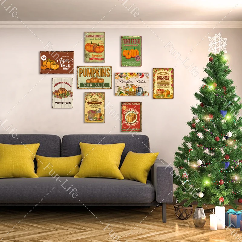 Тыква винтажные металлические знаки плакат ретро жестяной знак табличка Жесть