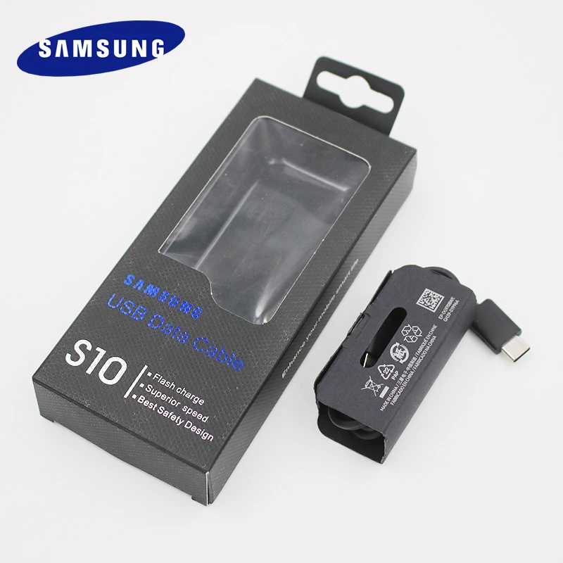 Оригинальный кабель Samsung S10 2A Type C USB 3 1 для быстрой зарядки и синхронизации данных
