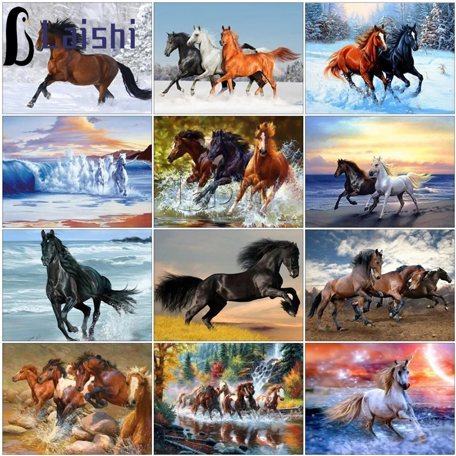 

Diamond Painting Galloping horse, series of pictures Rhinestone 5D DIY Diamond Embroidery,Cross Stitch,diamond Mosaic Sale