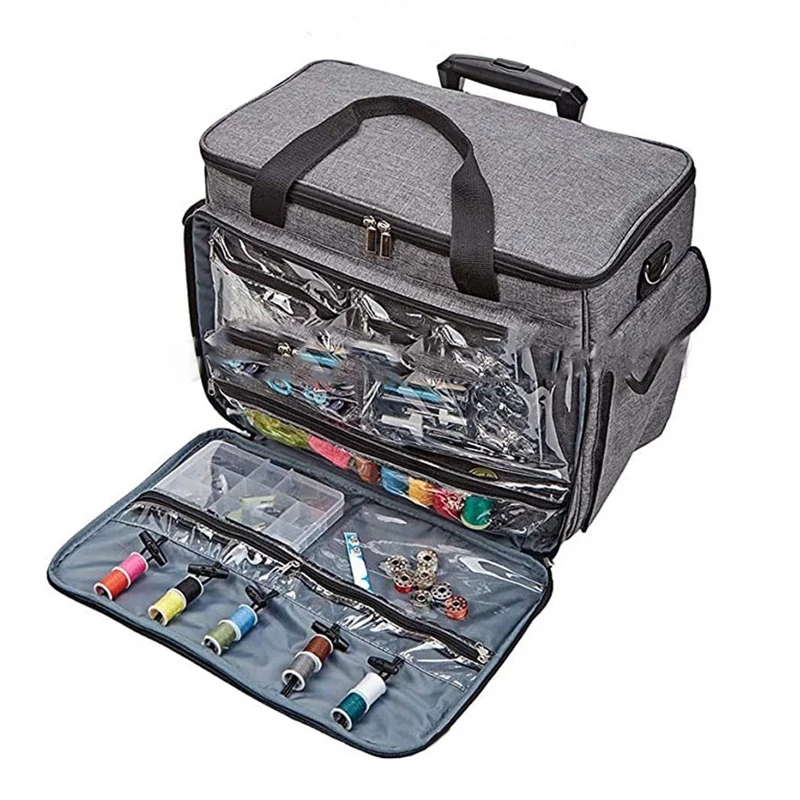 

Большая емкость, аксессуары для вязания, сумка для хранения швейной машинки для ниток, рукоделия