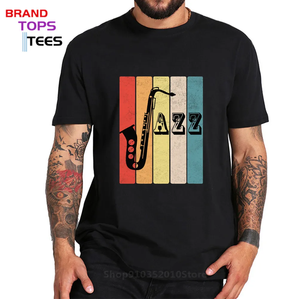 

American Jazz Saxophonist Composer Sax Music T-Shirt Vintage Jazz T-shirt Letters print Cotton Graphic Cotton Tee Shirt