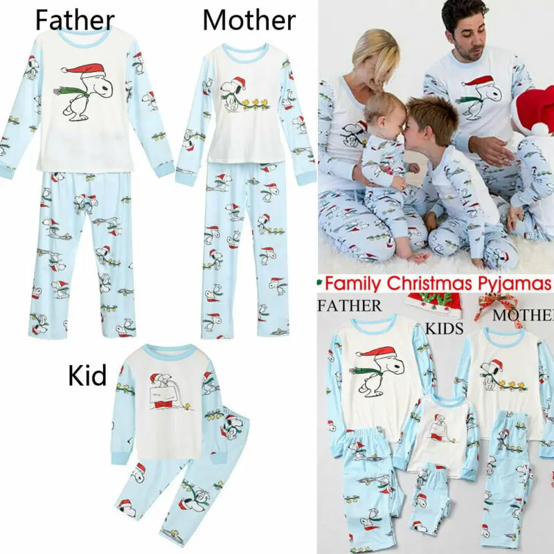 Рождественские пижамы для всей семьи комплект Рождественская одежда мальчиков и