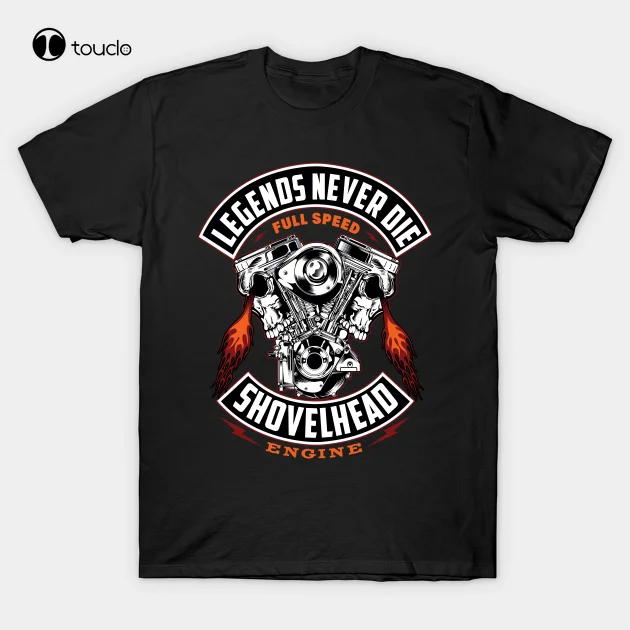 

Legends Never Die Shovel-head T-Shirt T Shirt Funny Birthday Cotton Tee Vintage Gift Men Women Tee Shirt