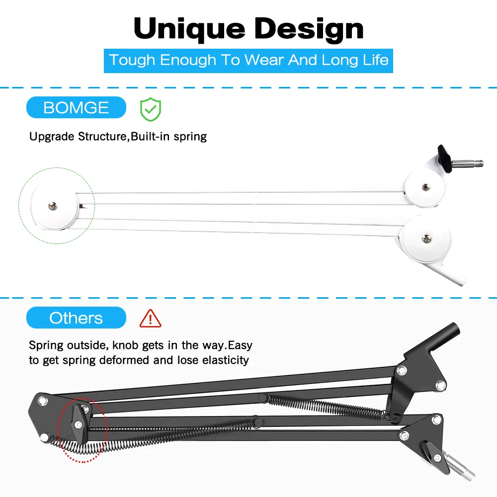 Стойка для микрофона BOMGE повышенной прочности регулируемая подвеска с ножницами