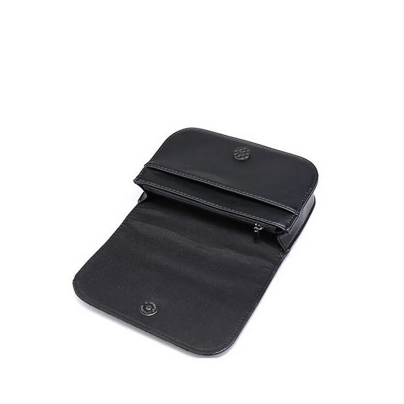 Gradosoo Новая модная черная однотонная кожаная поясная сумка для женщин с