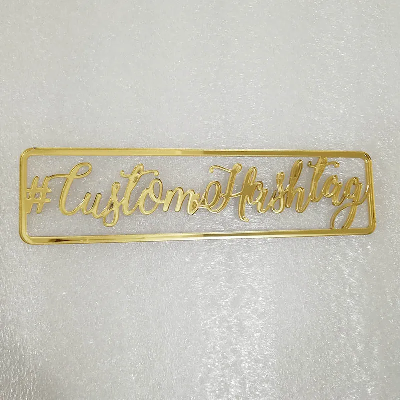 Изготовленный на заказ вырезной знак для хэштега персонализированный лазерная